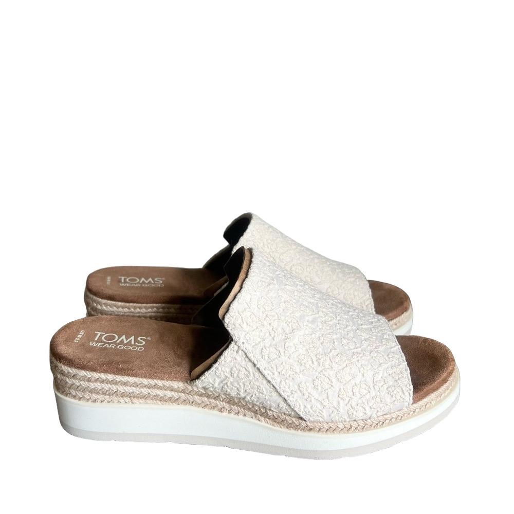 Toms NEW Women's Margot Mule Natural Posey Lace Shoe Size 9.5 #126